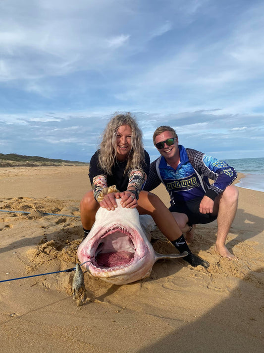 Shore based shark fishing