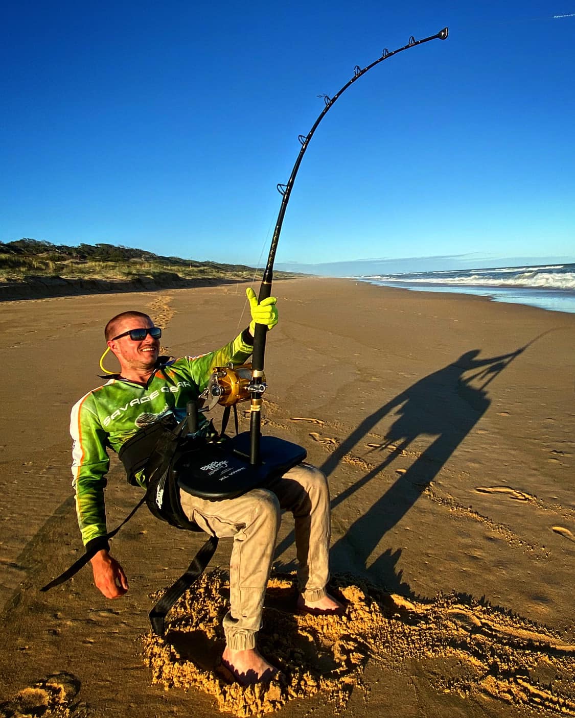 Shore based shark fishing