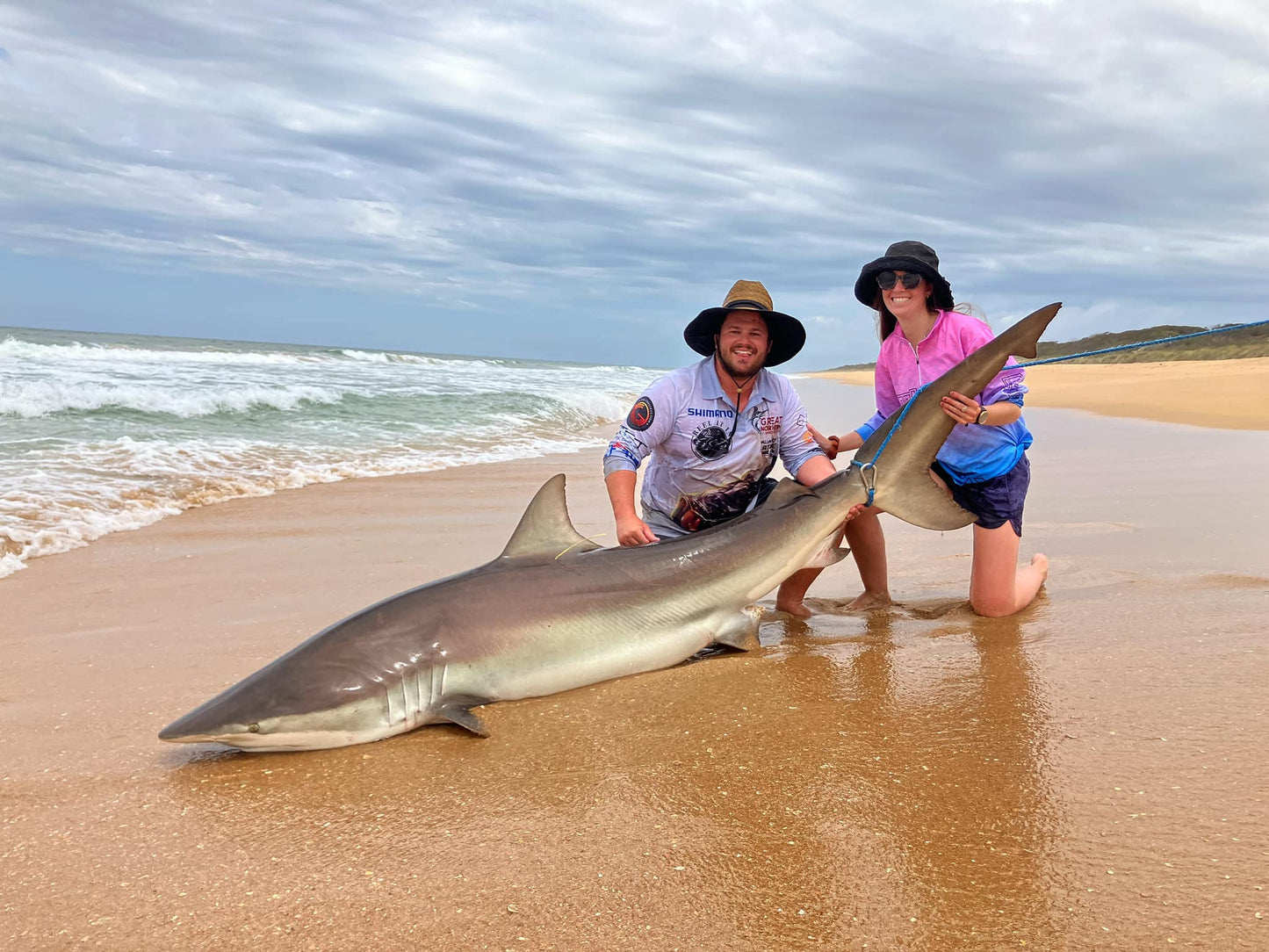 Shore based shark fishing