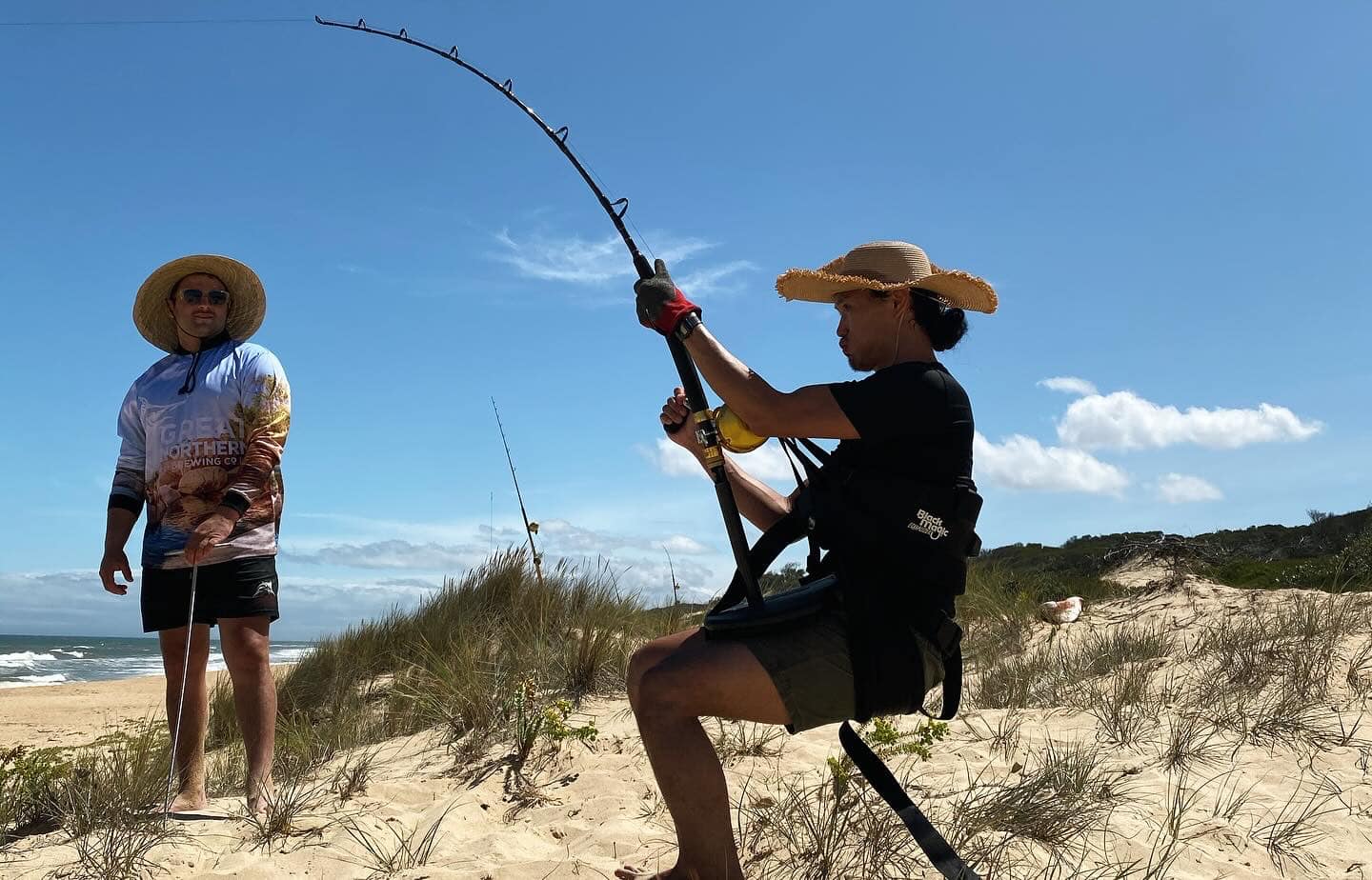 Shore based shark fishing