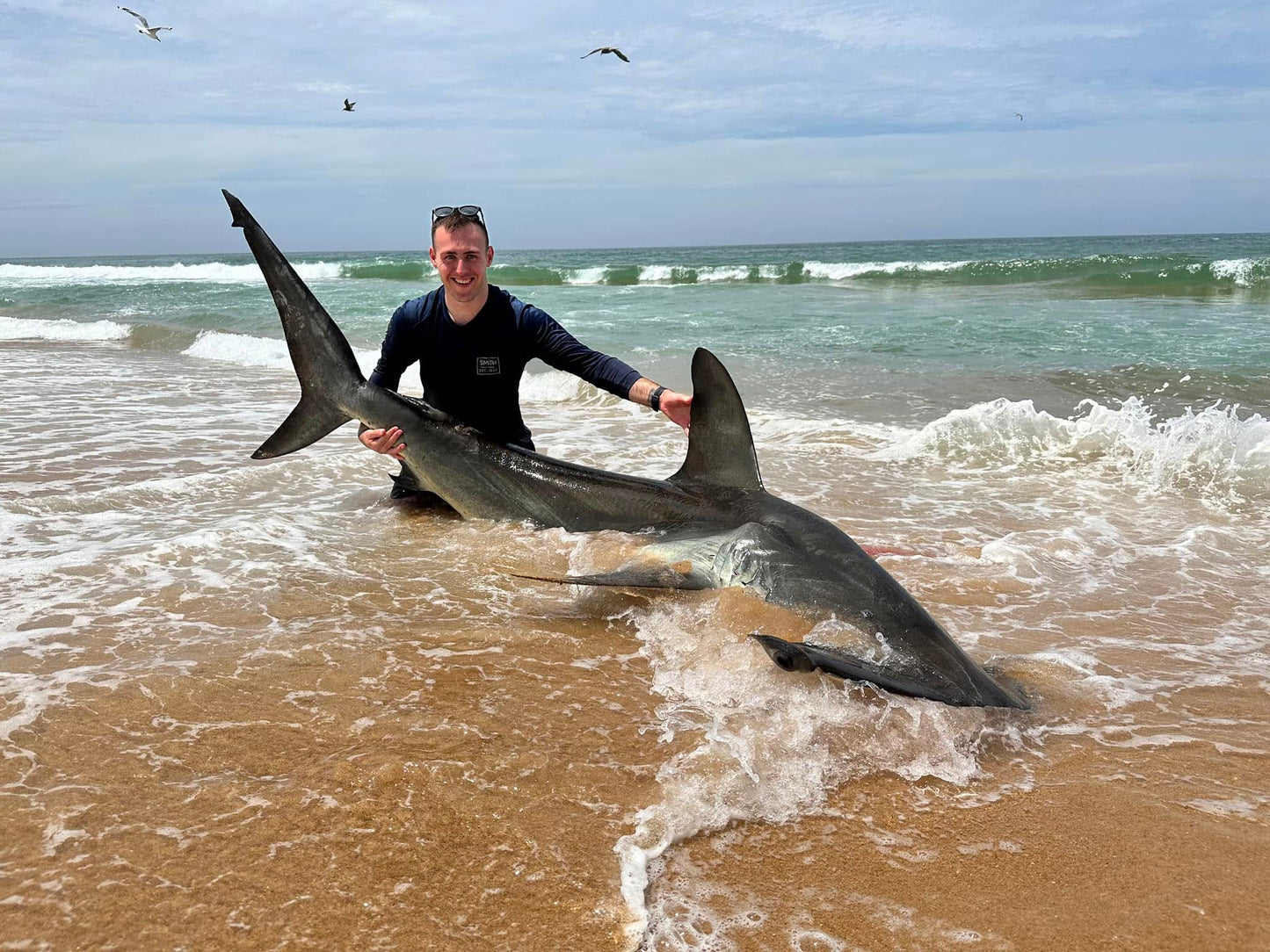 Shore based shark fishing