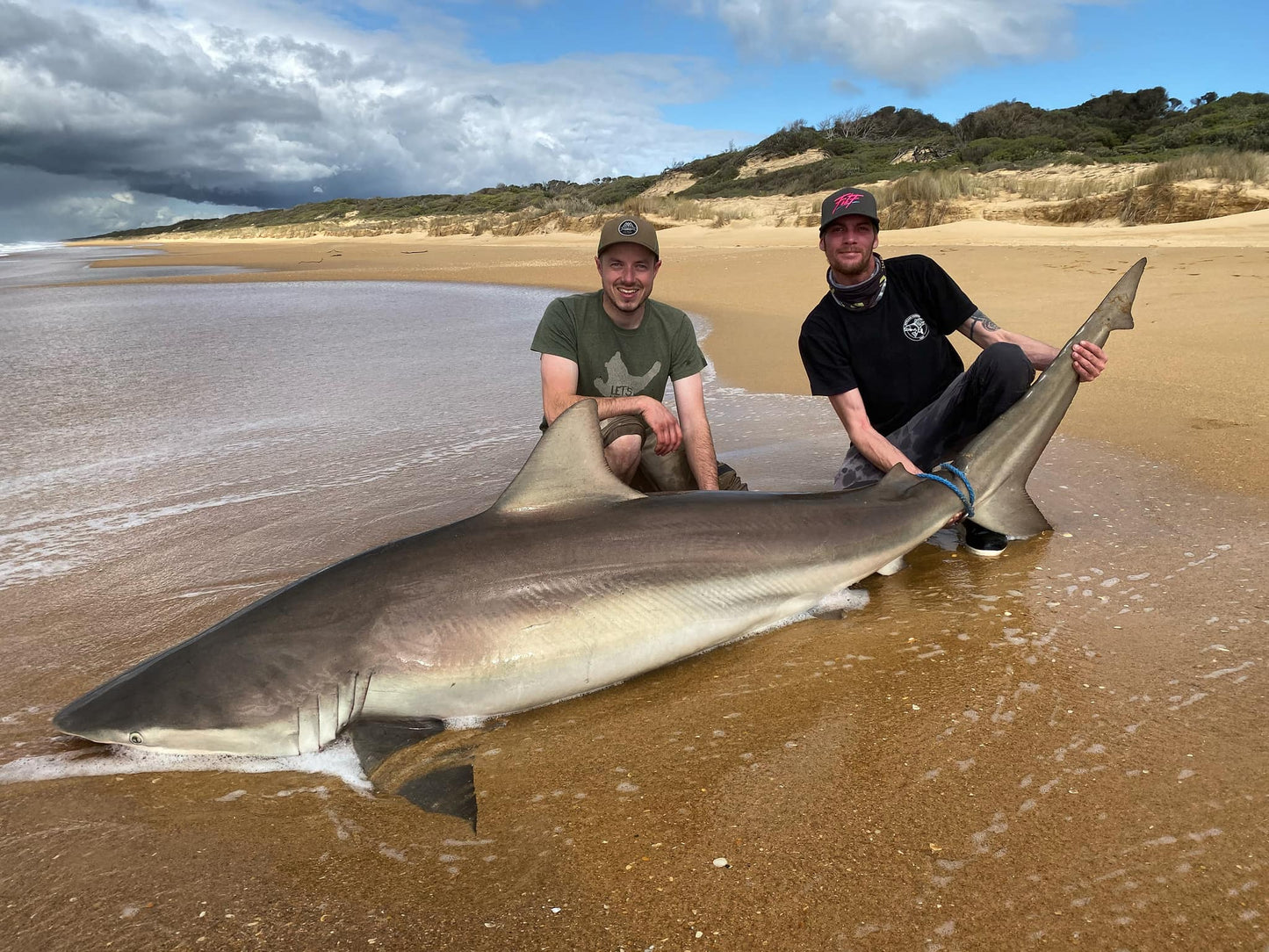 Shore based shark fishing