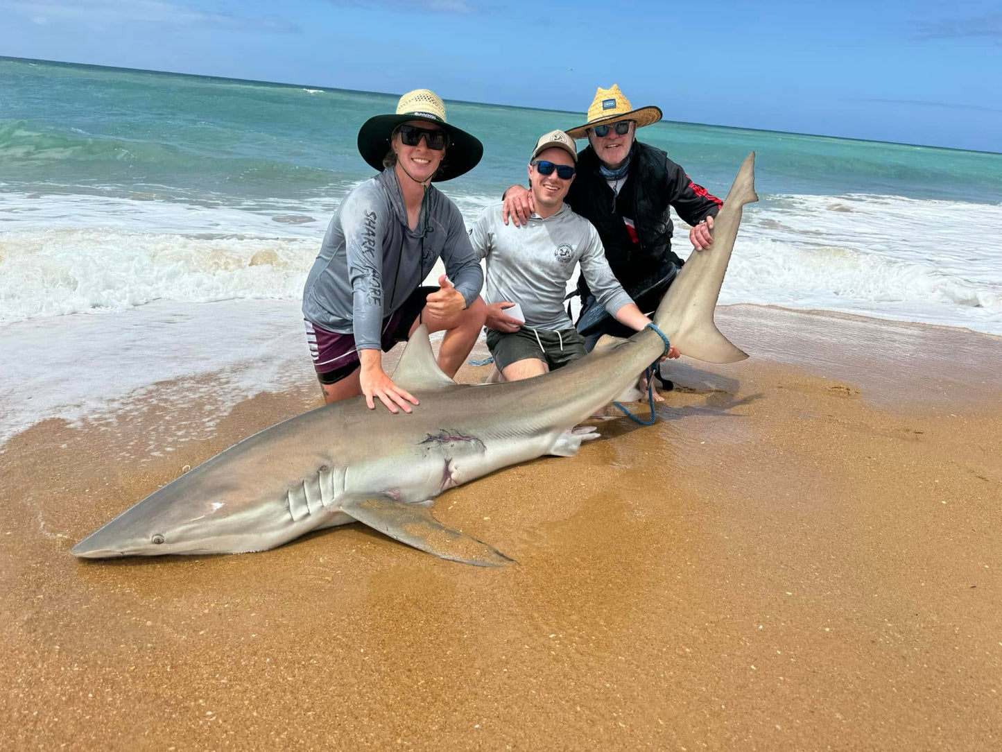 Shore based shark fishing