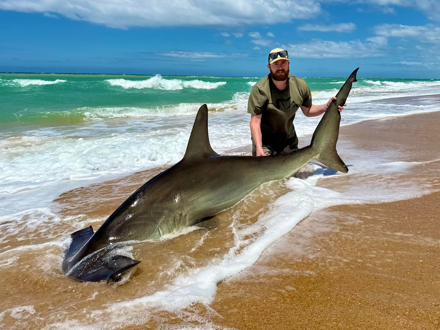 Shore based shark fishing