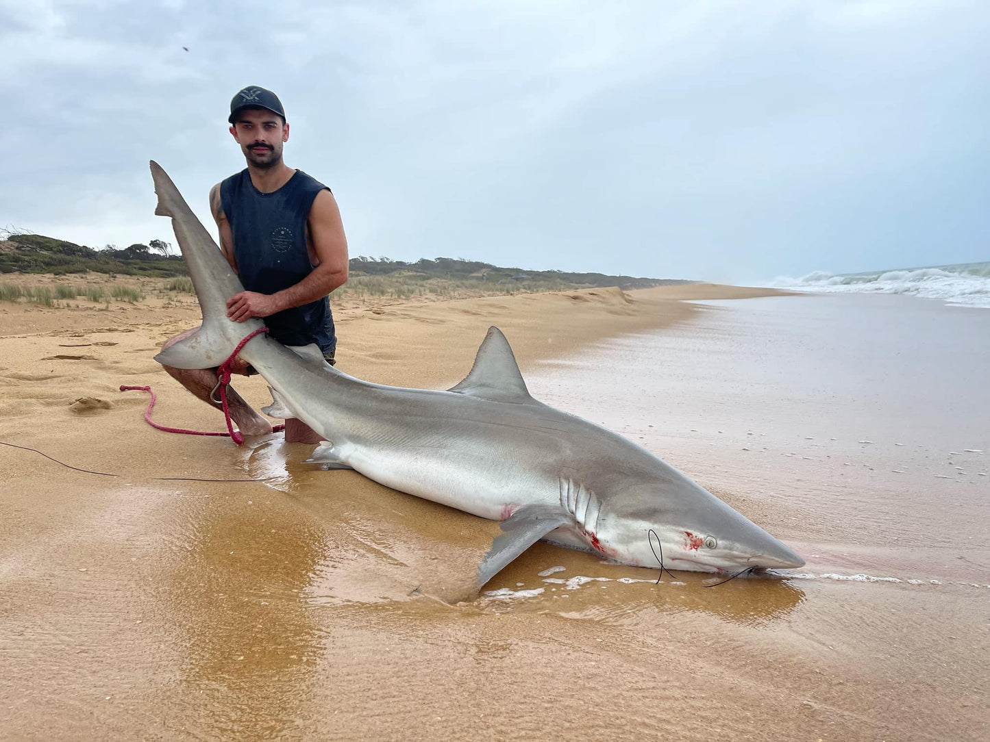 Shore based shark fishing