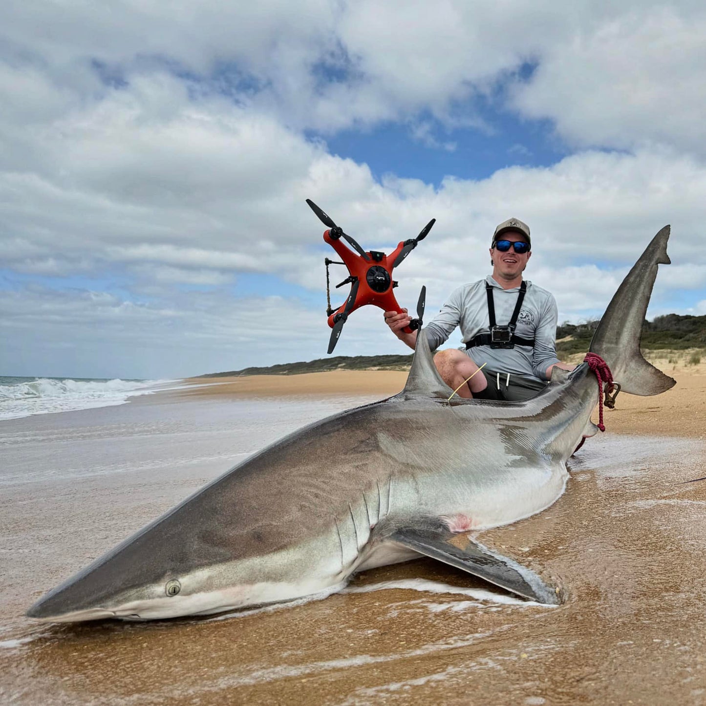 Shore based shark fishing