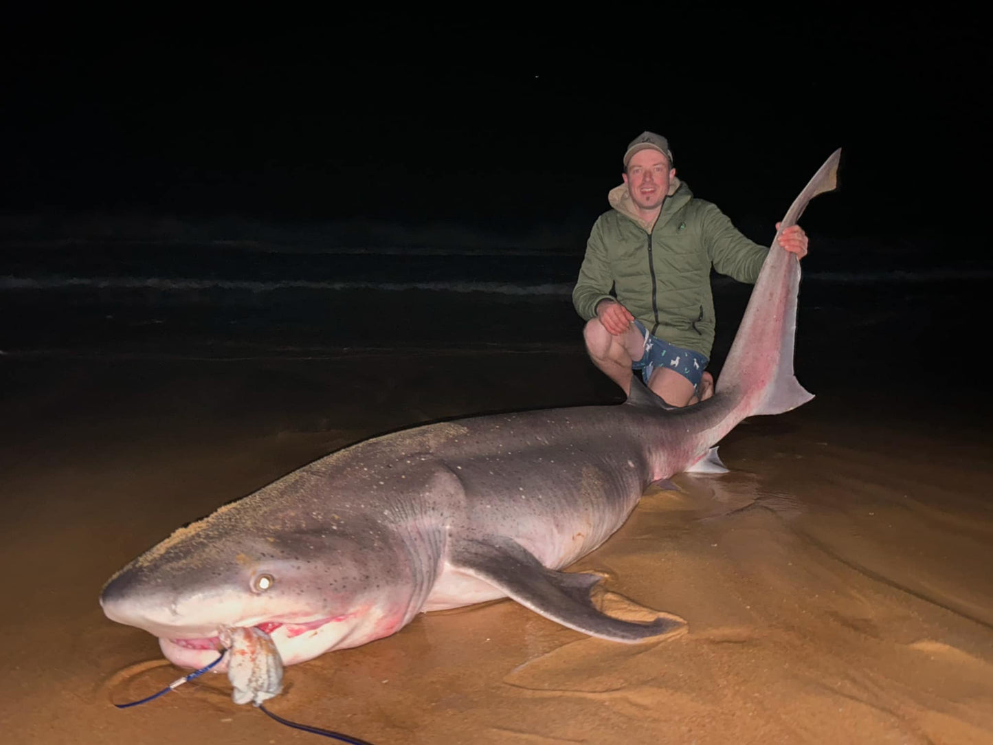 Shore based shark fishing