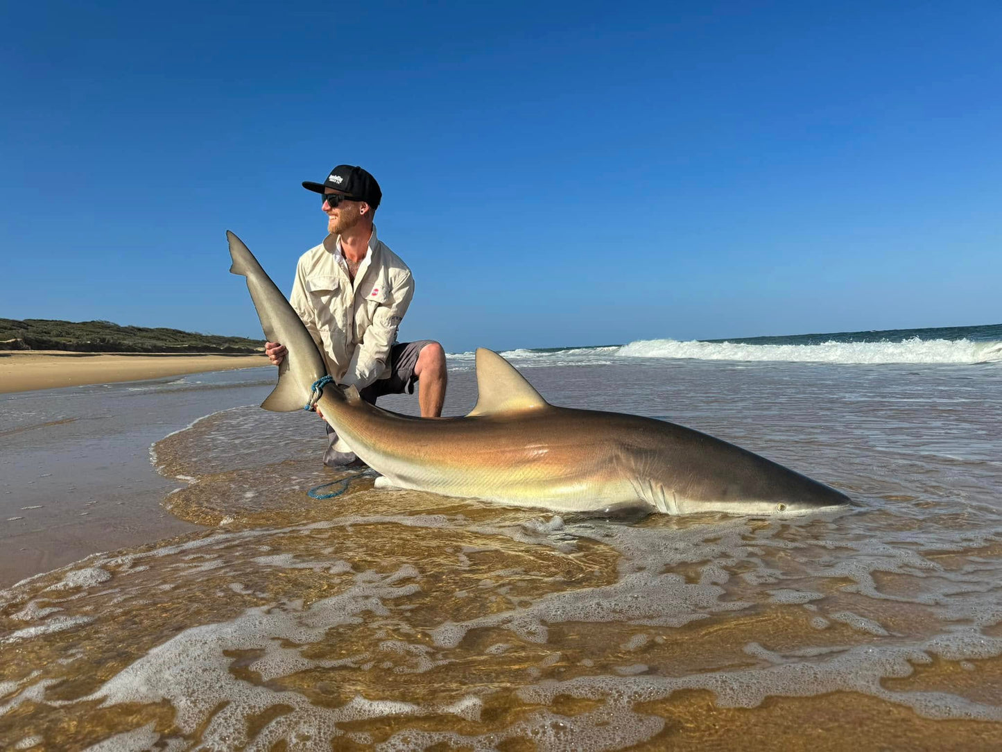 Shore based shark fishing