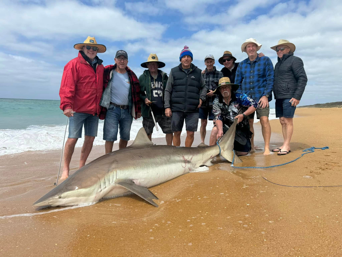 Shore based shark fishing